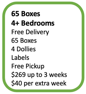 65 Boxes:  4+ Bedrooms