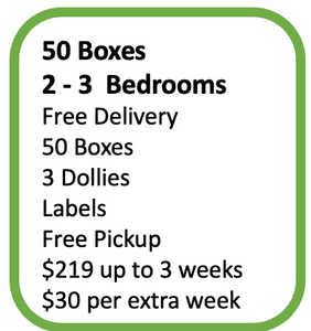 50 Boxes:  2-3 Bedrooms
