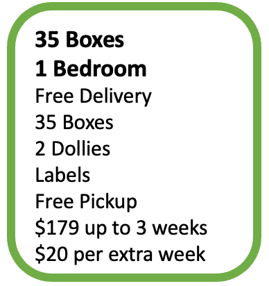 35 Boxes: 1 Bedroom